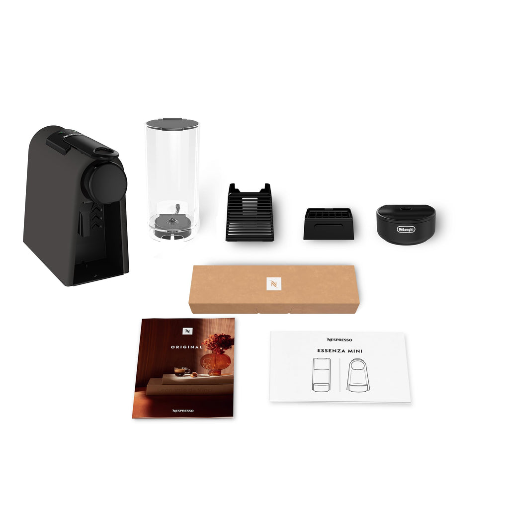 Essenza Mini - Machine à Café à Capsules , Kit de Bienvenue Inclus, Design Compact, Pression 19 Bars, Noir Mat, EN85.BKMT